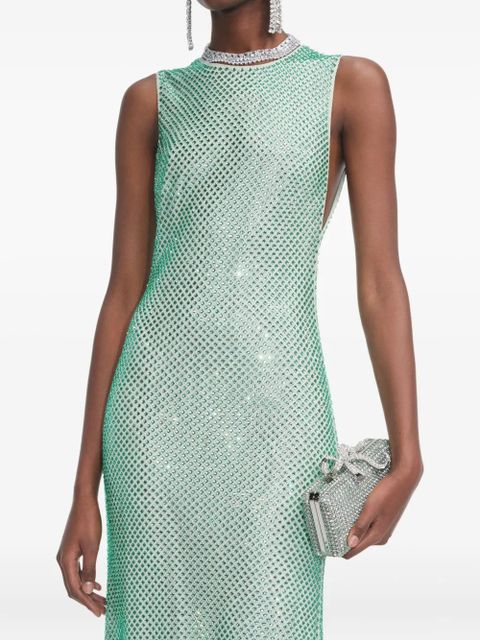 Self-Portrait rhinestone-embellished dress - Green - zdjęcie produktu nr 2