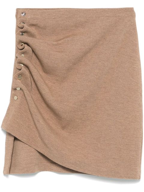 Rabanne gathered mini skirt - Neutrals - zdjęcie produktu nr 1
