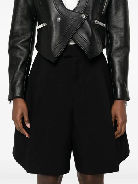 Jil Sander double cotton shorts - Black