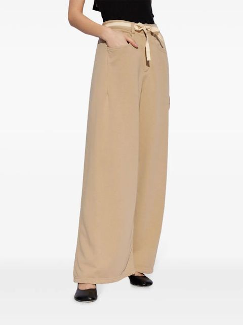 MM6 Maison Margiela belted cotton palazzo pants - Neutrals