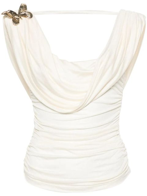 Blumarine sleeveless satin top - Neutrals - zdjęcie produktu nr 1