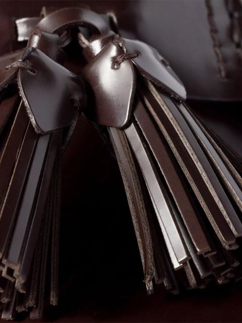 Miu Miu tassel leather loafers - Brown