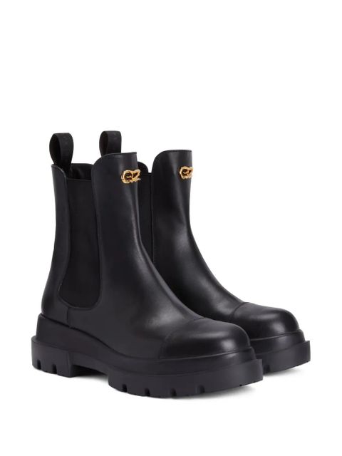 Giuseppe Zanotti Tankie Beatle logo-plaque boots - Black - zdjęcie produktu nr 2