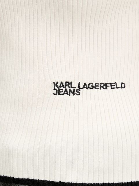 Karl Lagerfeld Jeans sweter damski kolor beżowy lekki A3W18006