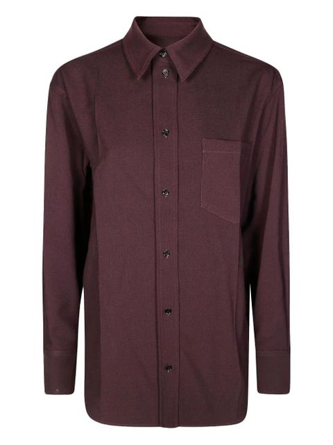 Victoria Beckham buttoned long-sleeves shirt - Red - zdjęcie produktu nr 1
