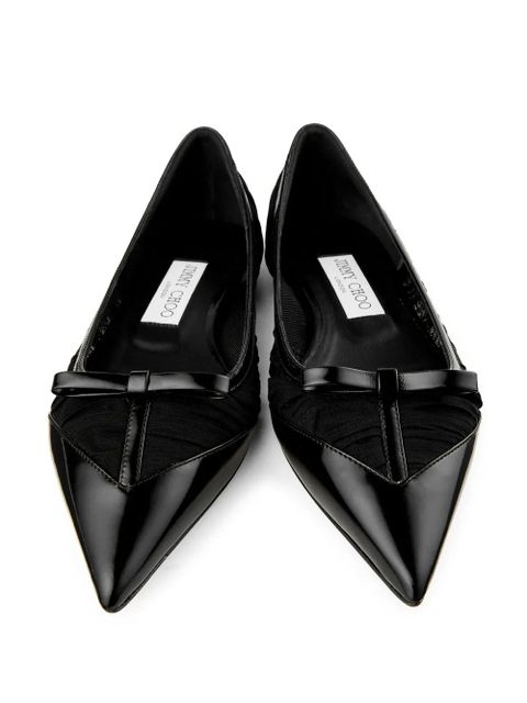 Jimmy Choo Love Mesh bow ballet flats - Black - zdjęcie produktu nr 2