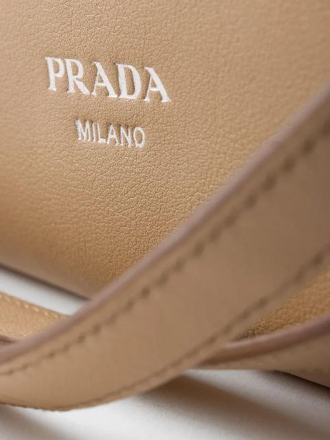 Prada Fold large leather shoulder bag - Neutrals