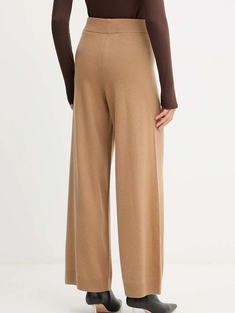 Weekend Max Mara spodnie wełniane JOSEF kolor zielony 2525336012600