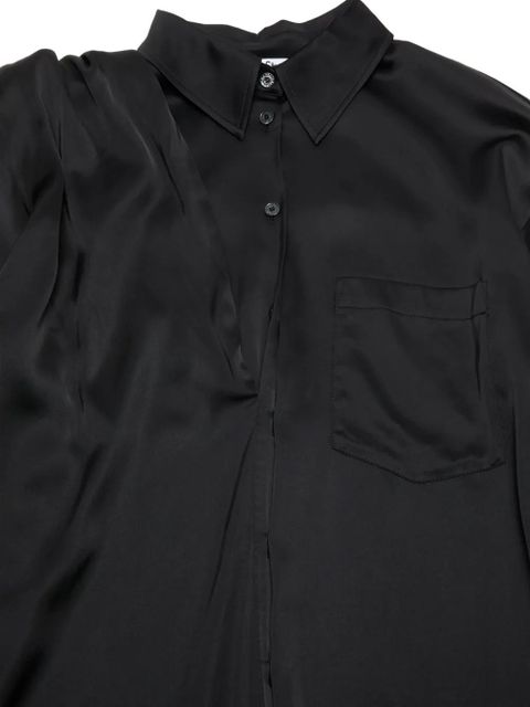 Acne Studios layered satin blouse - Black