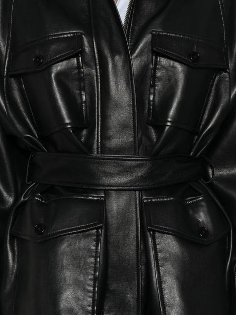 The Frankie Shop Kelia belted pocket coat - Black