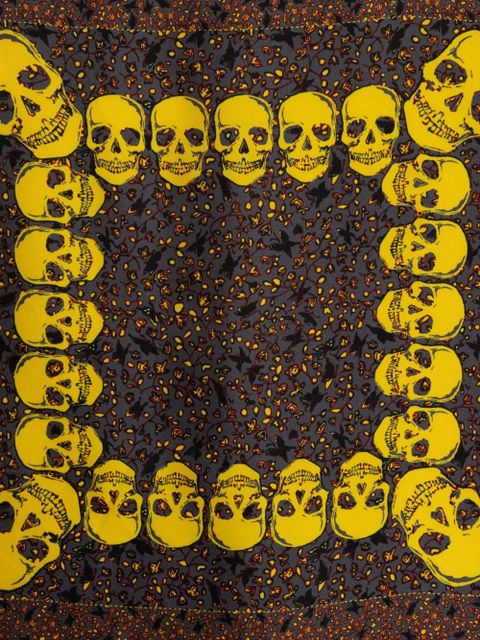 Zadig&Voltaire skull-print scarf - Brown