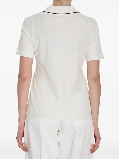 Moncler logo-appliqué polo top - White