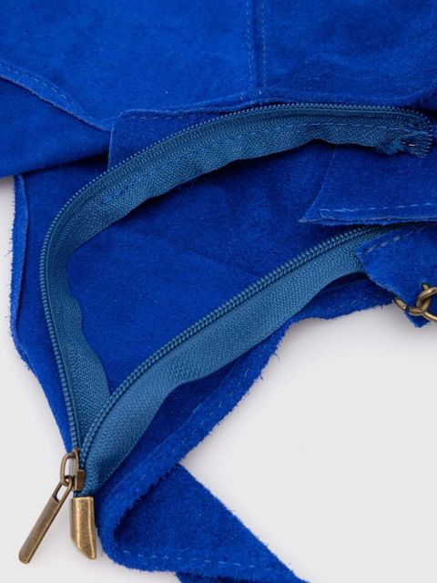 Answear.LAB torebka zamszowa kolor granatowy