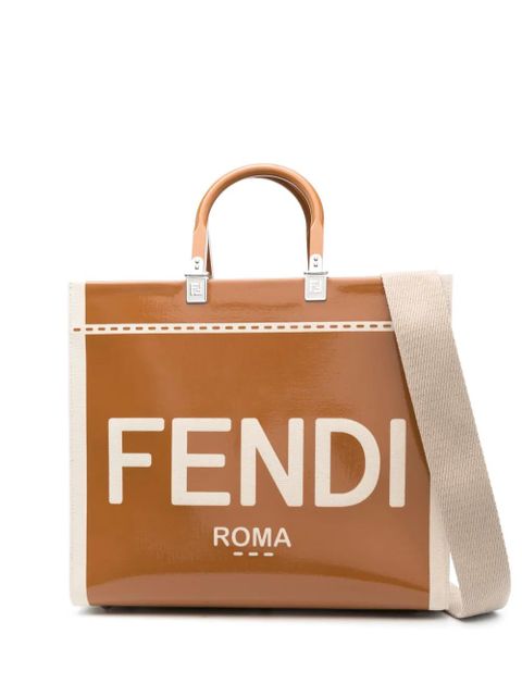FENDI logo-print tote bag - Brown - zdjęcie produktu nr 1