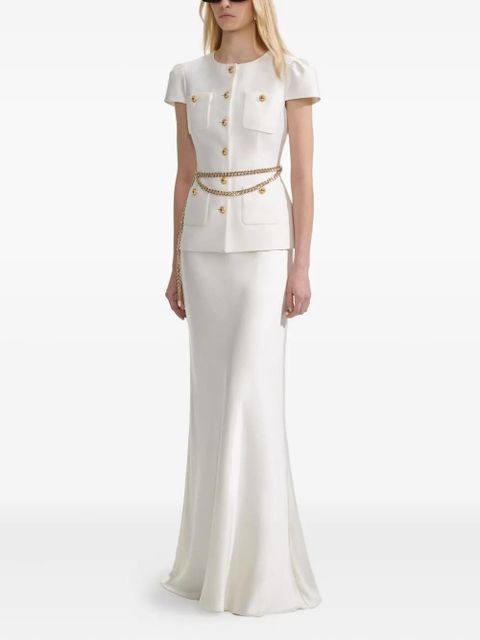 Self-Portrait taffeta dress - Neutrals