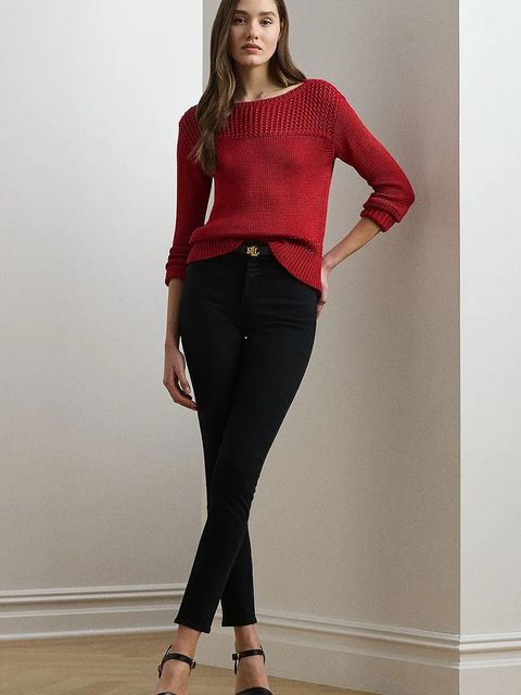 Lauren Ralph Lauren sweter damski kolor czerwony - zdjęcie produktu nr 2