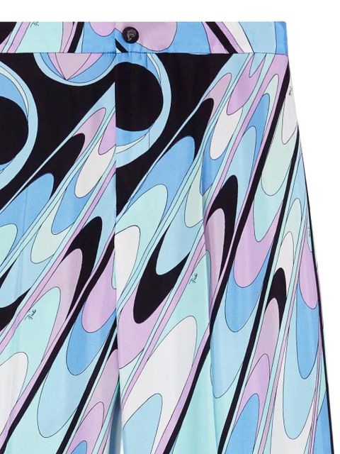PUCCI onde-print silk-twill trousers - Blue - zdjęcie produktu nr 2