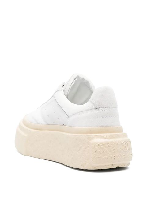 MM6 Maison Margiela numbers-motif leather sneakers - White