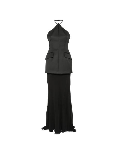 Sportmax Spxpinne halterneck maxi dress - Black - zdjęcie produktu nr 1
