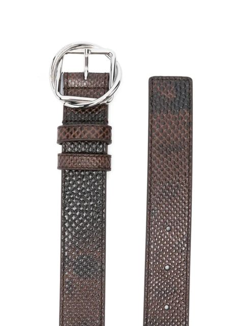 Jacquemus snakeskin-print buckle belt - Brown - zdjęcie produktu nr 2
