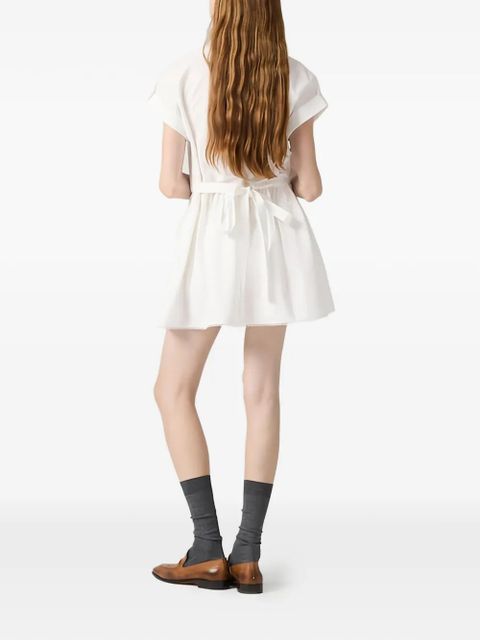 Miu Miu slubbed poplin dress - White - zdjęcie produktu nr 2