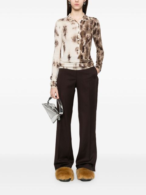 Off-White virgin-wool wide-leg trousers - Brown - zdjęcie produktu nr 2