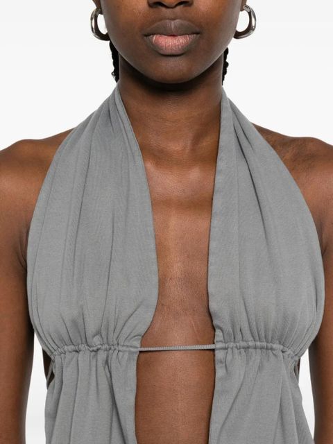 Gimaguas tie-front halter top - Grey