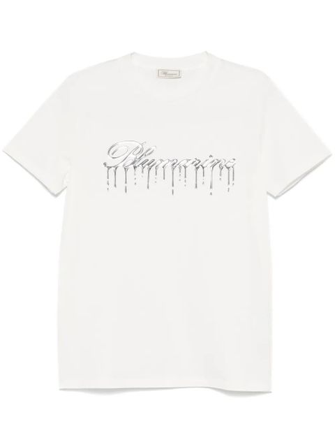 Blumarine raised-logo T-shirt - White - zdjęcie produktu nr 1