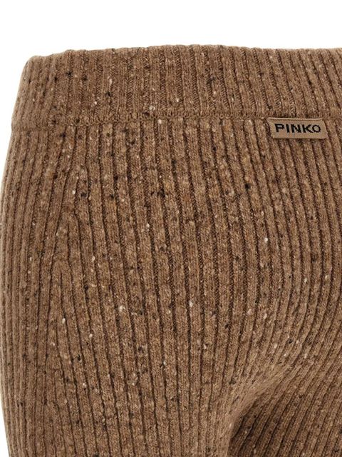 PINKO embellished ribbed shorts - Brown