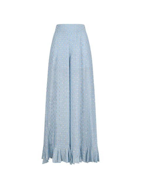 ZIMMERMANN ruffled trousers - Blue - zdjęcie produktu nr 1