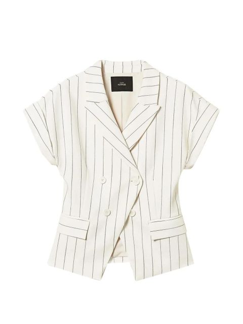 TWINSET double-breasted pinstriped vest - White - zdjęcie produktu nr 1