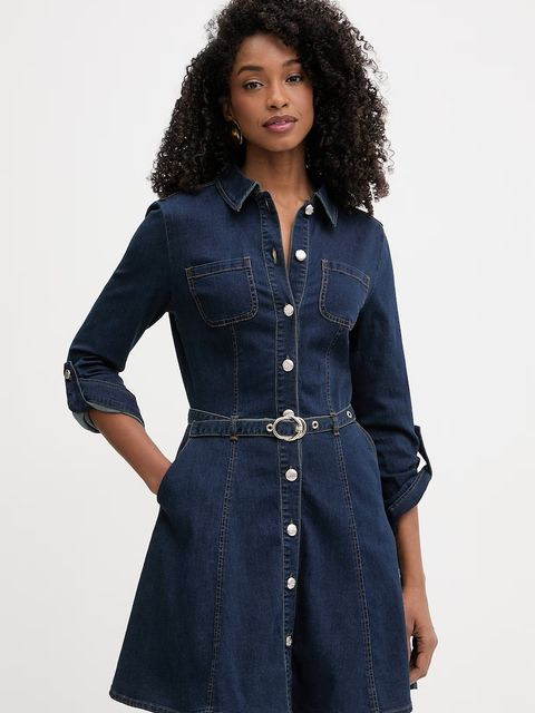 Morgan sukienka koszulowa jeansowa - zdjęcie produktu nr 2
