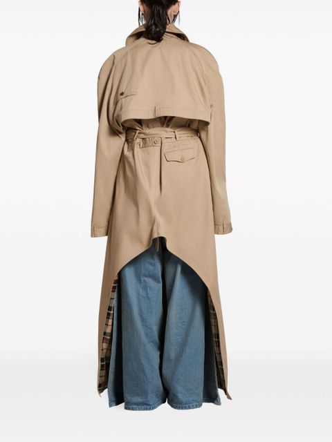 Balenciaga deconstructed-design trench coat - Neutrals