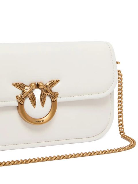 PINKO small Love bird-ring chain cross body bag - White - zdjęcie produktu nr 2