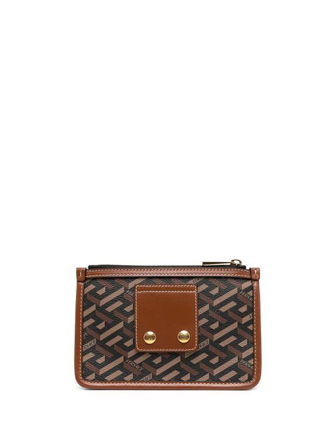 Versace La Greca compact wallet - Brown