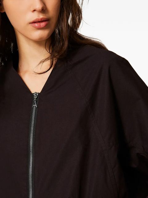 TWINSET full-zip bomber jacket - Black