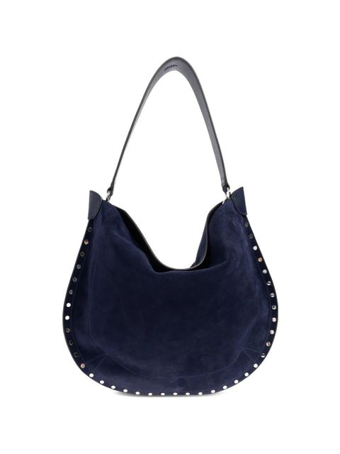 ISABEL MARANT Oskan Soft studded suede shoulder bag - Blue - zdjęcie produktu nr 1