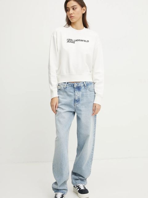Karl Lagerfeld Jeans bluza damska kolor biały z nadrukiem A1W20005 - zdjęcie produktu nr 2