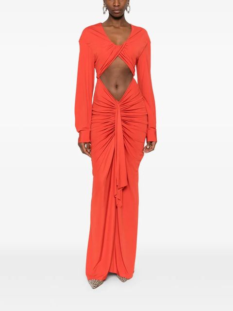 Christopher Esber Vivenda Drape maxi dress - Orange