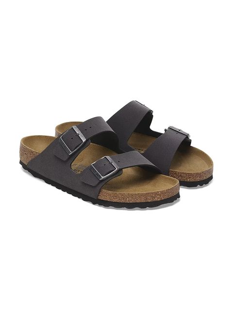 Birkenstock klapki Arizona Birkibuc damskie kolor szary 1029162