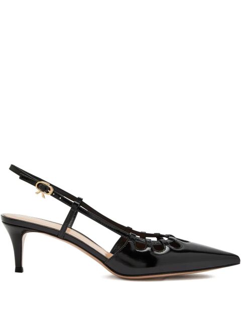Gianvito Rossi cut-out slingback pumps - Black - zdjęcie produktu nr 1