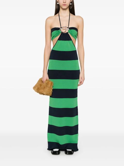 Coperni knitted striped midi dress - Green - zdjęcie produktu nr 2