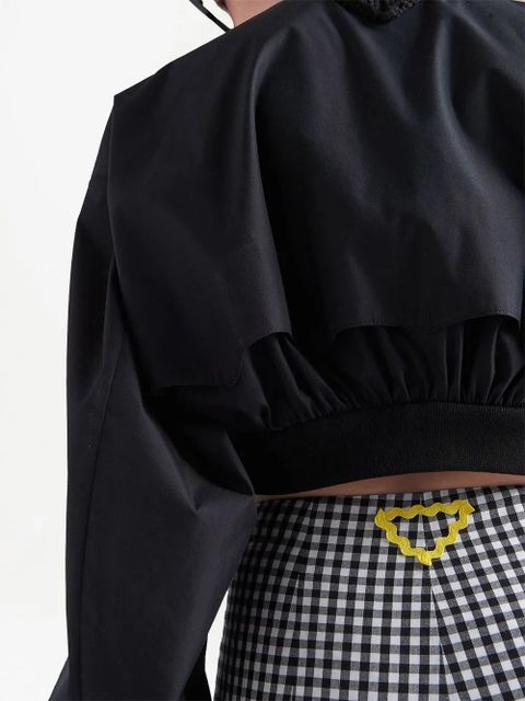 Prada gingham-check trousers - Black