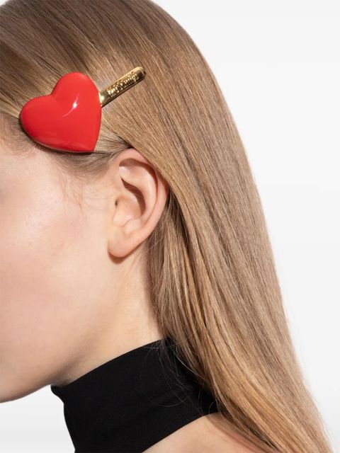Moschino heart hair clip - Gold