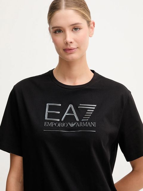 EA7 Emporio Armani t-shirt bawełniany damski kolor czarny AF12503.7W000414