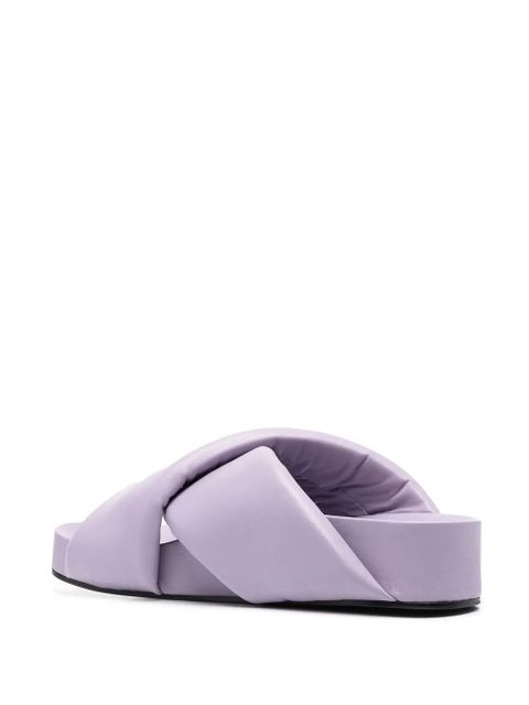 Jil Sander crossover-strap slip-on sandals - Purple
