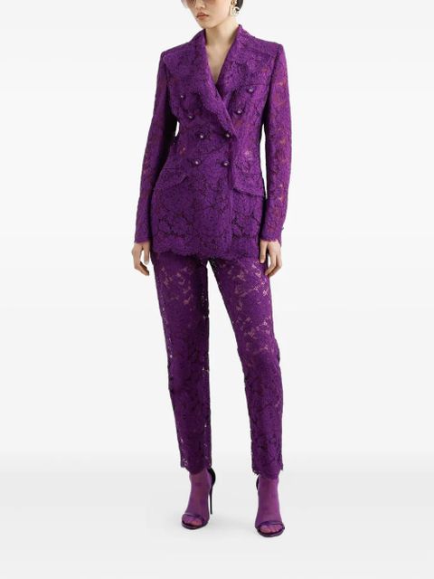 Dolce & Gabbana DNA lace-detailing blazer - Purple