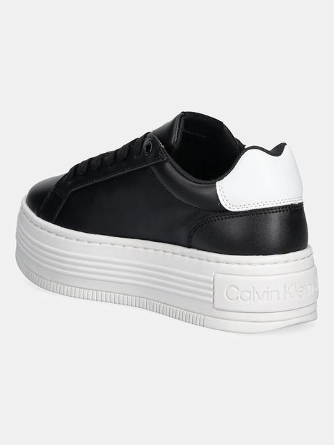 Calvin Klein Jeans sneakersy BOLD FLATF LOW LACE LTH damskie kolor czarny YW0YW01878 - zdjęcie produktu nr 2
