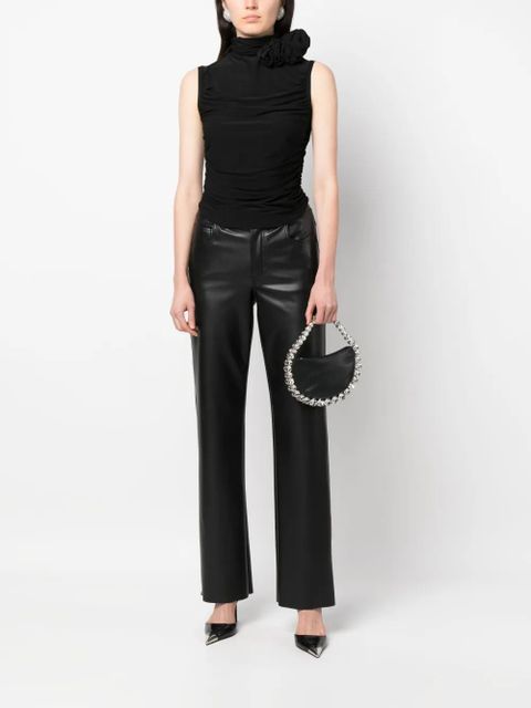 Magda Butrym ruched mock-neck top - Black - zdjęcie produktu nr 2