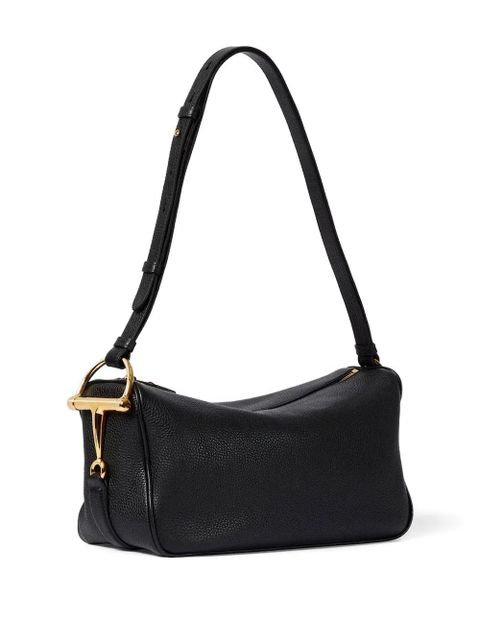 Gucci medium Half Horsebit grained-leather shoulder bag - Black